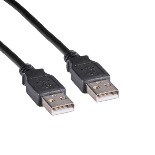 5m USB 2.0 Type A Male - USB 2.0 Type A Male Black PVC Cable – Cablenet