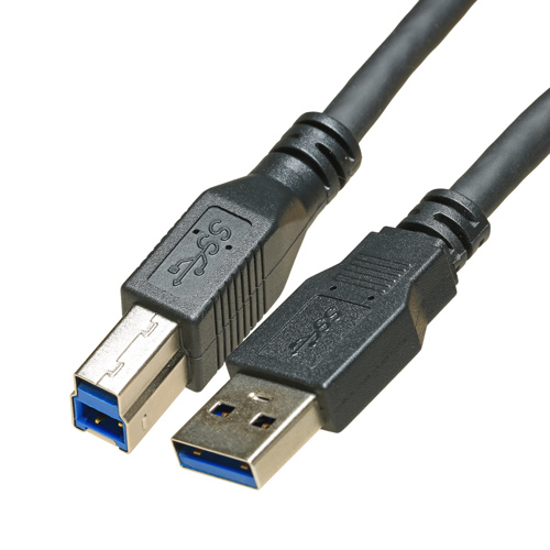 1m USB 3.0 Type A Male - USB 3.0 Type B Male Black Cable – Cablenet