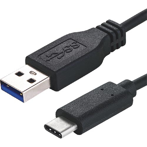 2m USB 3.1c Male - USB 3.0 Type A Male Black Cable – Cablenet