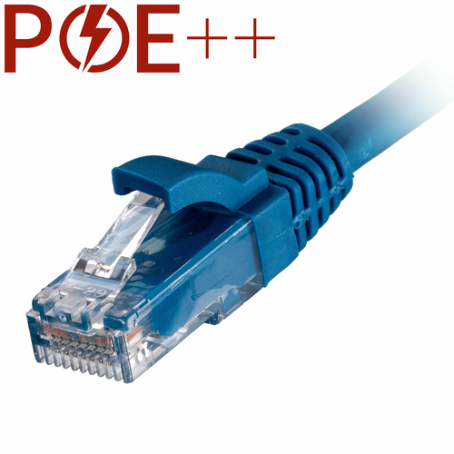 1m Cat6 RJ45 Blue U/UTP LSOH 24AWG Snagless Booted Patch Lead – Cablenet