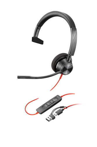 Poly BW 3310 Mono USB-C HS +USB-C/A – HP Inc