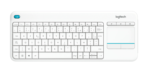 WIRELESS TOUCH KEYBOARD K400 PLUS - WHITE - FRA – Logitech