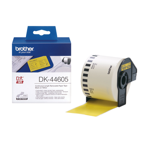 YELLOW REMOVABLE PAPER ROLL 62MM – Brother