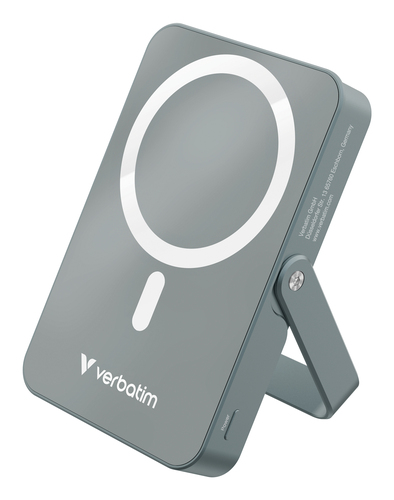 VERBATIM CHARGE'N'GO POWER BANK WITH STAND 10000mAh GREY – Verbatim