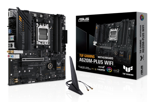 Asus TUF GAMING A620M-PLUS WIFI AMD A620 AM5 Micro ATX 4 DDR5 HDMI 2 DP Wi-Fi 6 2.5G LAN PCIe4 2x M.2 – ASUSTeK COMPUTER