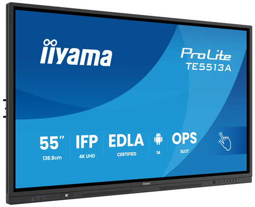 55iWIDE IFP 40-Points Bonded PureTouch IR? Screen 3840 x 2160 4K UHDIPS panel LED Bl. Google EDLA Certified Full Metal Housing Fan- lessSpeakers & Subwoofer Mul – Iiyama