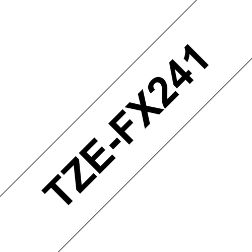 TZEFX241 18MM FLEXI TAPE Black on White – Brother