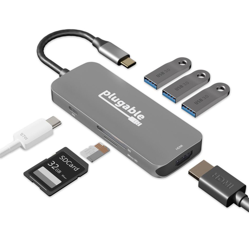 PLUGABLE USB C 7-IN-1 ADAPTER HUB – Plugable Technologies