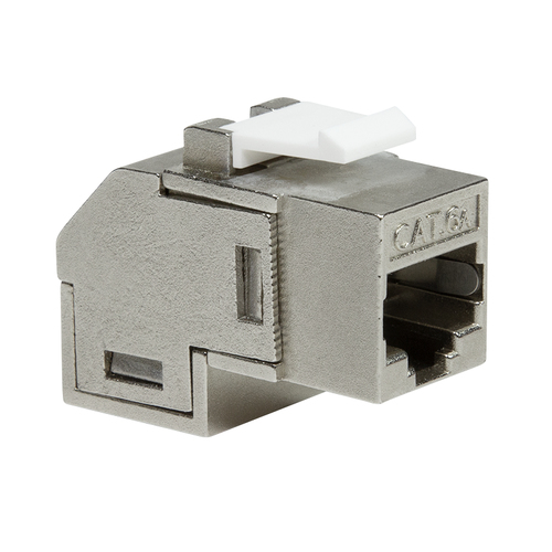 Keystone Coupler Cat.6A STP, 2xRJ45, 90� angled, shielded – LogiLink