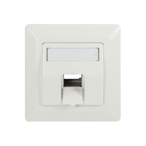 Keystone Face Plate 45� for 1 module, pure white – LogiLink