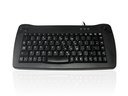 ACCURATUS Mini black USB Keyboard with Trackball – Ceratech