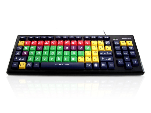 Ceratech Monster 2 Mixed Colour Lowercase Letters on Extra Large Mixed colour Keys with 2port USB2.0 – Ceratech