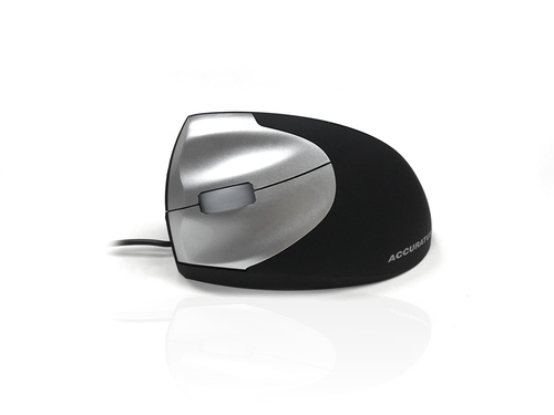 An Accuratus product- UPRIGHT2 left-handed USB connected mouse- ergonomically designed it improves comfort by supporting the hand in a more natural position. Supplied by Hypertec – Ceratech