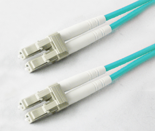 LC M/M OM3 FIBER PATCH CABLE 5M AQUA DUPLEX RISER MULTI-MODE – AddOn