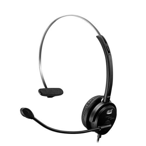SINGLE-SIDED USB WIRED HEADSET WITH BUILT- MICROPHONE – Adesso