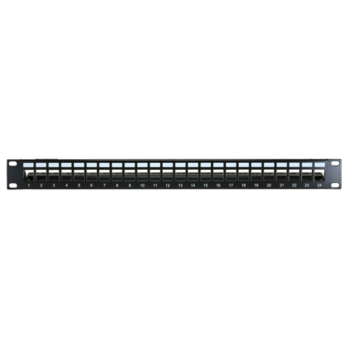 24 Port Cat6a 1u Unloaded Keystone Patch Panel – Cablenet