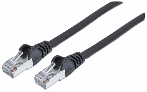 NETWORK CABLE CAT7/PLUG 6A COPP -3M BLACK S/FTP SNAGLESS/BOOTED – INTELLINET