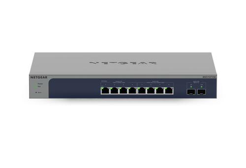 NETGEAR Smart MS510TXM - Switch - L3 Lite - smart - 4 x 100/1000/2.5G + 4 x 1/2.5/5/10GBase-T + 2 x 10 Gigabit SFP+ (uplink) - desktop, rack-mountable – Netgear