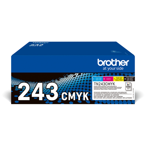 TN-243CMYK MULTIPACK 4 1000P F/ DCP-L3510CDW L3550CDW – Brother