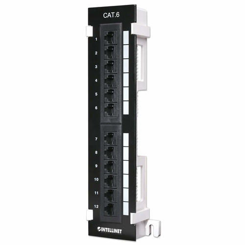CAT6 PATCH PANEL 12-PORT UTP- WALL-MOUNT UNSHIELDED – INTELLINET