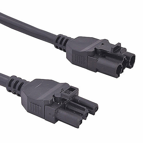 1m GST18 Male - Female Wieland Black PVC Power Leads – Cablenet