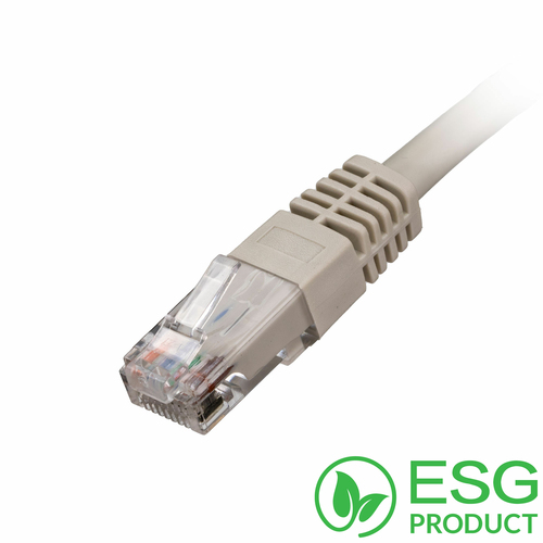 3m Cat5e RJ45 Grey U/UTP PVC 24AWG Flush Moulded Booted Patch Lead (PK 100) – Cablenet
