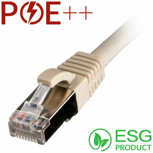 0.3m Cat6a RJ45 Grey S/FTP LSOH 26AWG Snagless Booted Patch Lead (PK 100) – Cablenet