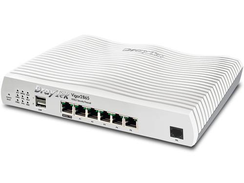 Draytek Vigor 2865, Ethernet WAN, Gigabit Ethernet, DSL WAN, SIM card slot, Grey – DrayTek