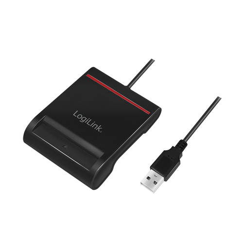 USB 2.0 Smart ID Cardreader, black – LogiLink