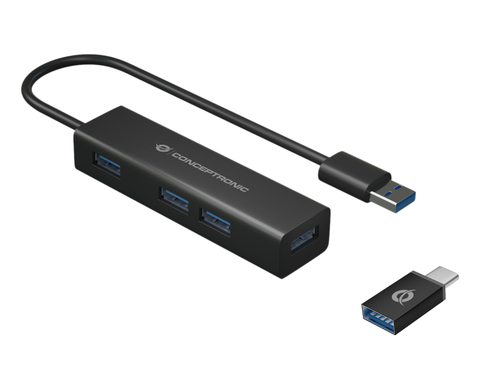 4-Port Usb 3.0 Aluminum Hub – Conceptronic