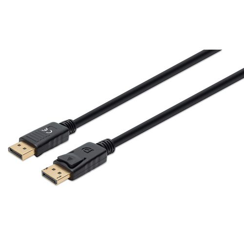 DISPLAYPORT CABLE 2M 8K/60HZ- PVC MALE/MALE BLACK POLYBAG – INTELLINET