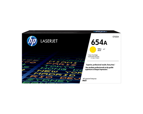 TONER CARTRIDGE 654A YELLOW – HP Inc