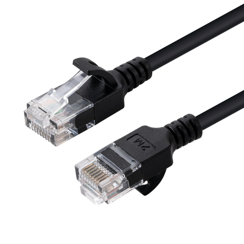 U/UTP CAT6A Slim 2M Black – MicroConnect