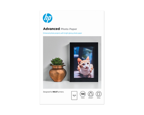 HP ADV GLOSSY PHOTO PAPER 250G 10X15 BORDERLESS 100SH – HP Inc