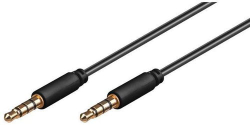 3.5MM 4-PIN 2M M-M BLACK – MicroConnect