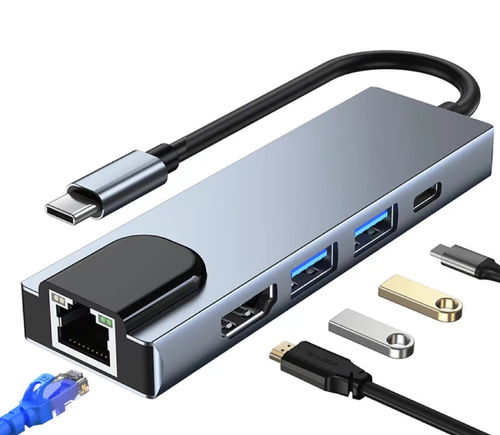 JLC G50 Type C 5 Port Adapter - Grey – JLC