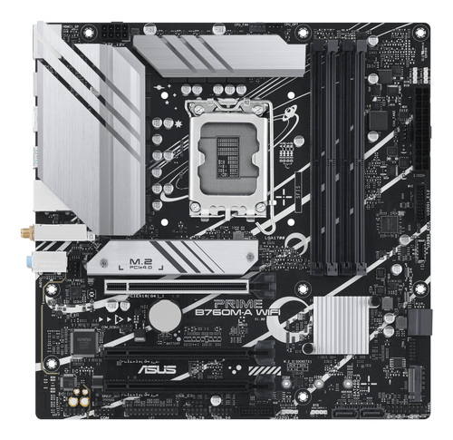 Intel B760 (LGA 1700) mATX mortheboard With PCIe 4.0 DDR5 two M.2 Slots Realtek 2.5Gb Ethernet Wi-Fi 6 DisplayPort Dual HDMI SATA 6 – ASUSTeK COMPUTER