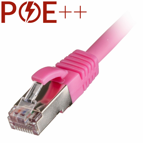 1m Cat6a RJ45 Pink S/FTP LSOH 26AWG Snagless Booted Patch Lead – Cablenet