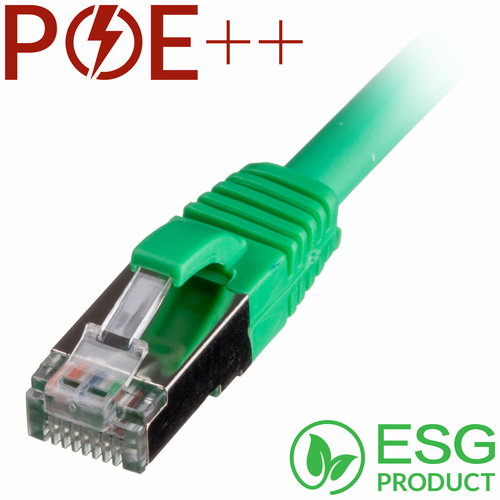 2m Cat6a RJ45 Green S/FTP LSOH 26AWG Snagless Booted Patch Lead (PK 100) – Cablenet