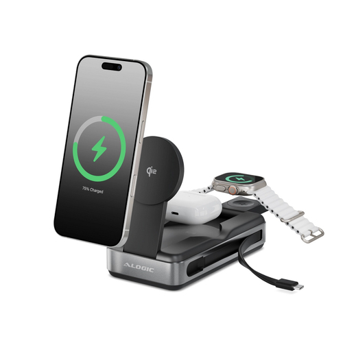 ROAM 21000MAH POWER BANK 6-IN-1 POWER BANK WITH QI2 FAST WIRELES – ALOGIC