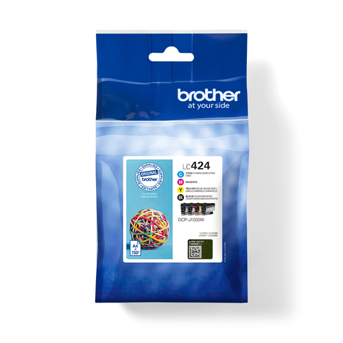 LC424VAL BLACK CYAN MAGENTA AND YELLOW K CARTRIDGES MULTIPACK. – Brother