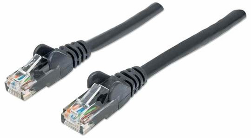 NETWORK CABLE CAT6 CCA 2M BLACK U/UTP SNAGLESS/BOOTED – INTELLINET
