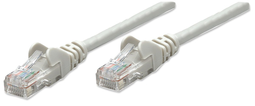 NETWORK CABLE CAT5E CCA 10M- GREY U/UTP SNAGLESS/BOOTED – INTELLINET