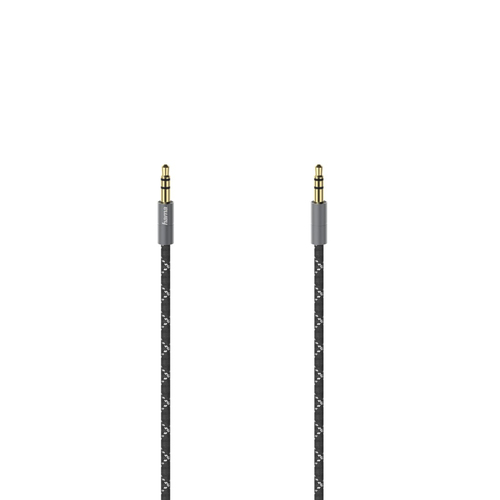 Hama 3.5mm Jack Stereo Cable, Male to Male, Gold-Plated, Fabric Jacket, 1.5 Metre – Hama