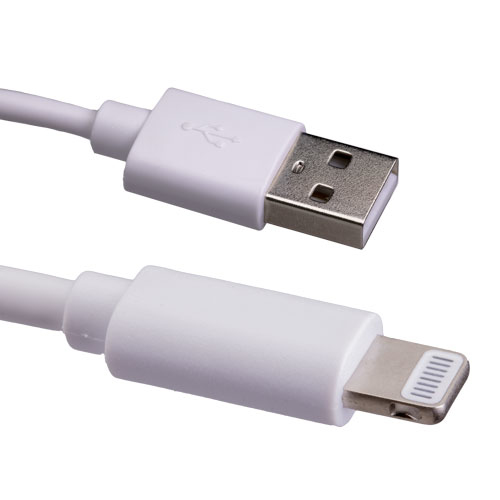 2m USB 2.0 Type A Male - Lightning MFI 8Pin Male Cable White – Cablenet
