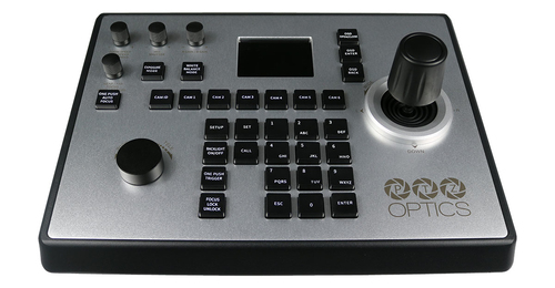 IP PTZ Camera Controller Fourth Generation PTZOptics VISCA & VISCA over IP Joystick Keyboard PoE & Universal Power Supply (A C G I) – PTZ Optics