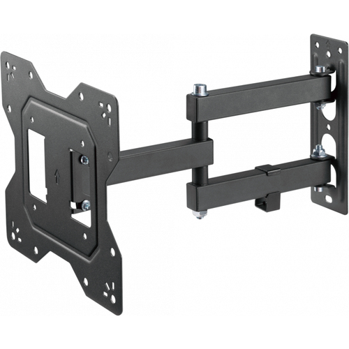 VISION Display Wall Arm Mount LIFETIME WARRANTY fits display 20-50 with VESA sizes up to 200 x 200 3 degree tilt up / 10 degree tilt down reach from wall 56-378 mm / 2.2-14.9 thumbscrews SWL 25 kg / 55 lb black – Vision