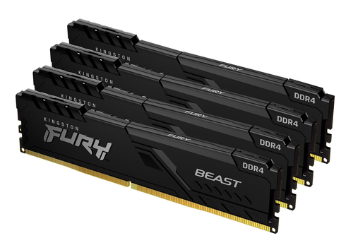 64GB DDR4-3600MHZ CL18 DIMM (KIT OF 4) FURY BEAST BLACK – Kingston Technology