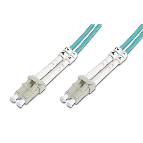 10M OM3 50/125 LC-LC DLX 2.8mm FIBRE OPTIC CABLE - AQUA – Fairline