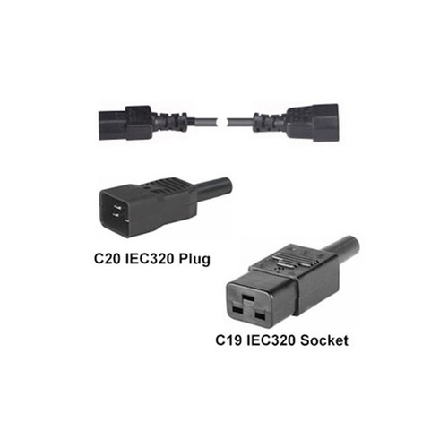 1M IEC C20 PLUG TO IEC C19 SOCKET POWER EXTENSION CABLE – Fairline